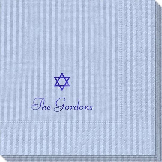 Little Star of David Moire Napkins